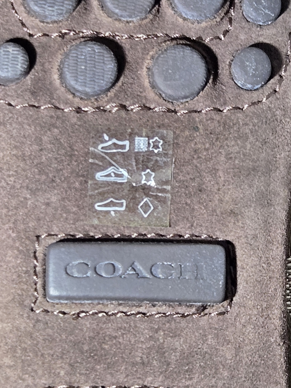 Coach Tan Signature Canvas Ballet Flats with Gold Plaque 8.5 - Picture 3 of 6